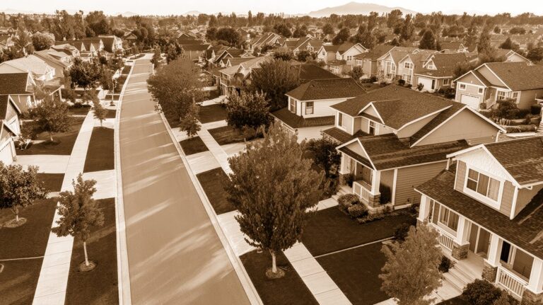 Brownstone neighborhood